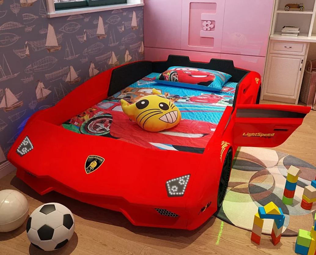 Toddler Motors LED LIGHT MUSIC BED with Bluetooth